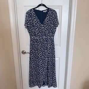Madewell Floral Wrap Front Midi Dress - 8